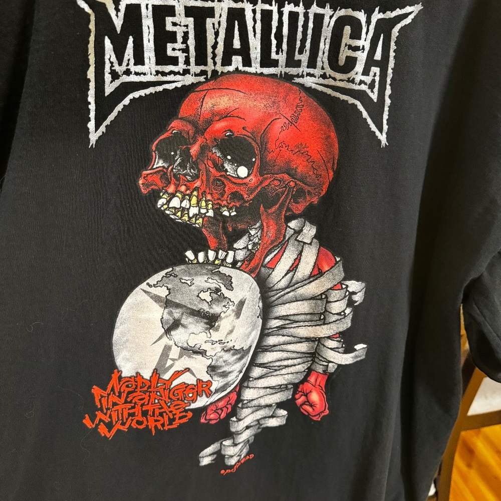 Vintage Metallica Madly in Anger with the World Tour shirt